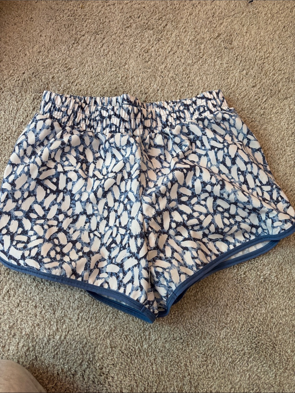 DSG White & Blue Printed Athletic Shorts